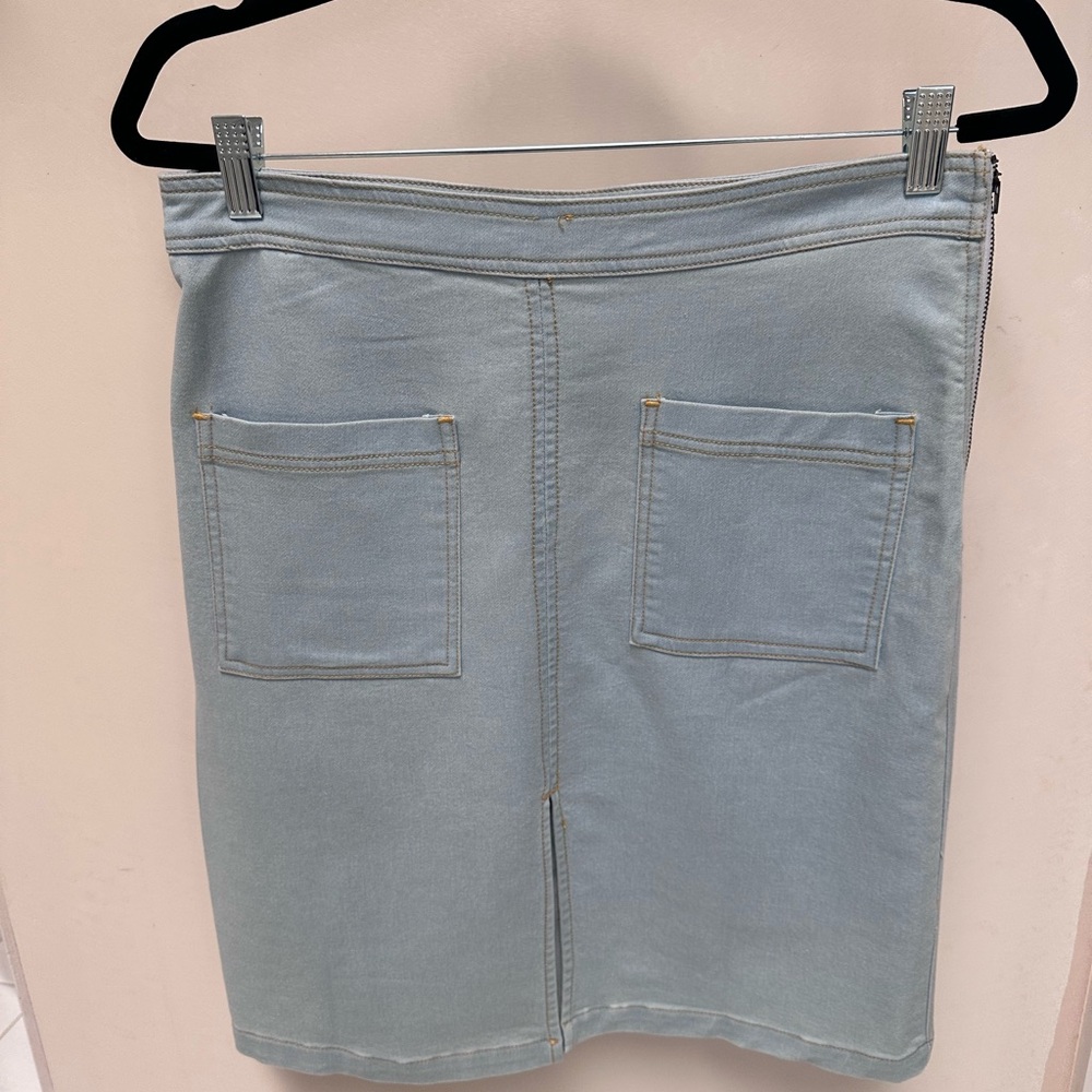Light Blue Denim Skirt